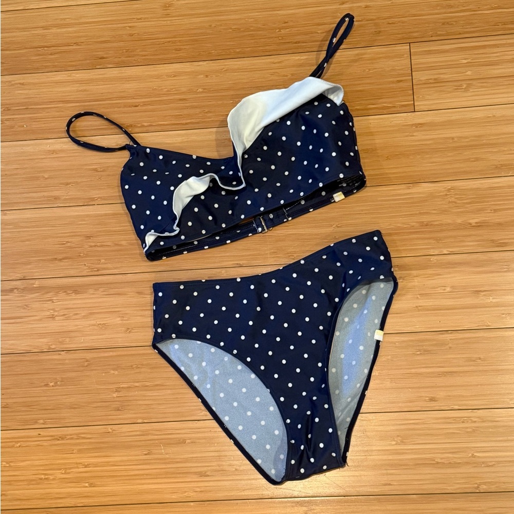 Summersalt Navy and White Polka Dot Swimwear